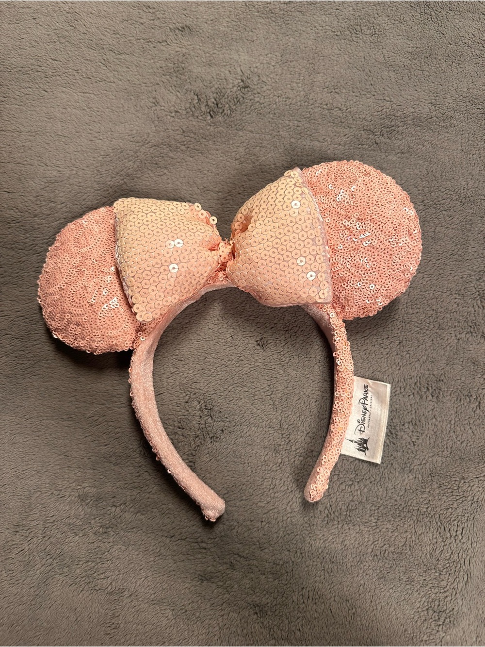 Disney Rose Pink Sequin Minnie Ear Headband